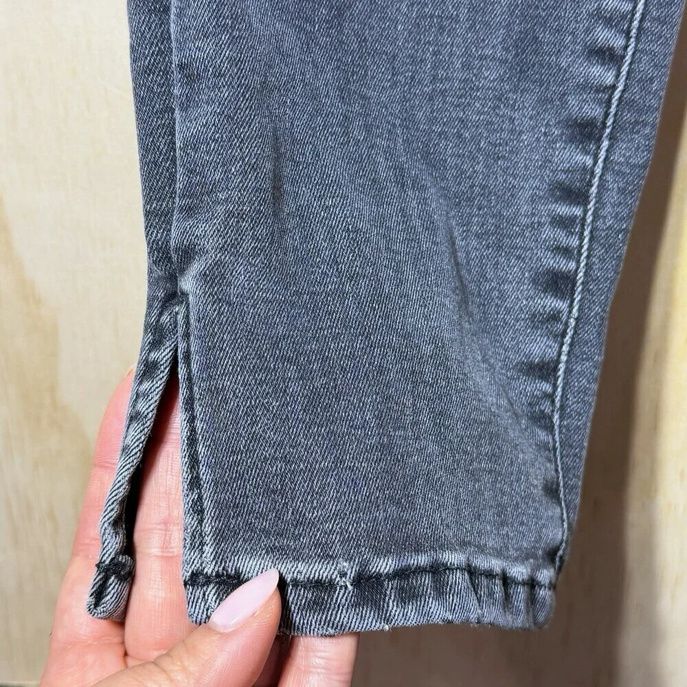 Good American High‎ Rise Skinny Jeans Women’s 6 Gray Button Fly Stretch